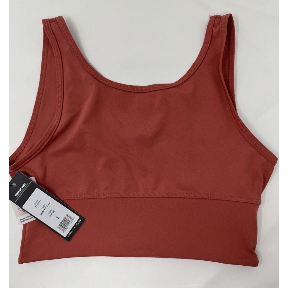 NWT Yogalicious LUX Crop Top Built In Bra Women's Size L~Retail $42 - Picture 2 of 3